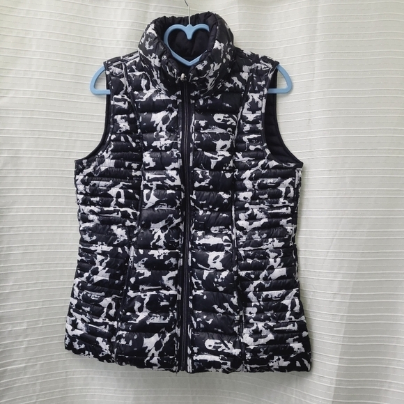 NAUTICA Reversible Puffer Vest Dark Navy & White Women's Small - Picture 5 of 10